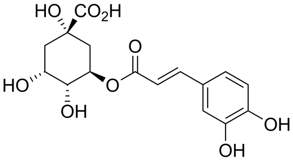 Fórmula estructural del ácido clorogénico